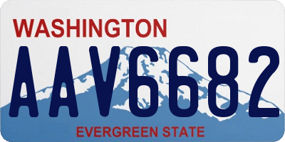 WA license plate AAV6682