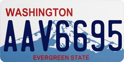 WA license plate AAV6695