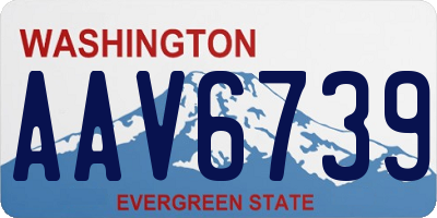 WA license plate AAV6739