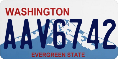 WA license plate AAV6742