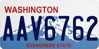 WA license plate AAV6762