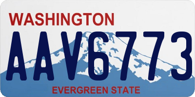 WA license plate AAV6773
