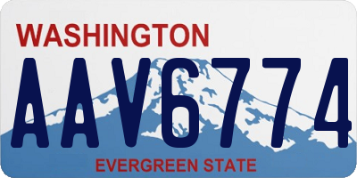 WA license plate AAV6774