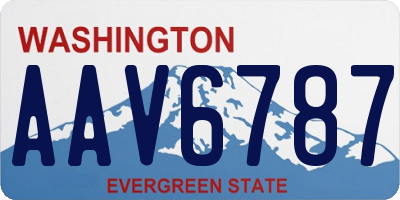 WA license plate AAV6787