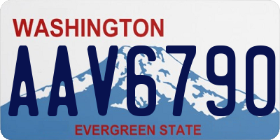 WA license plate AAV6790