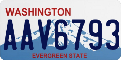 WA license plate AAV6793