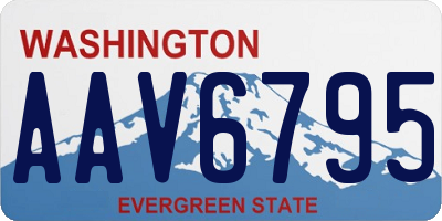 WA license plate AAV6795