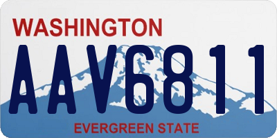 WA license plate AAV6811