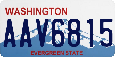 WA license plate AAV6815