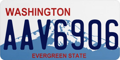 WA license plate AAV6906