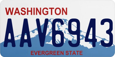 WA license plate AAV6943
