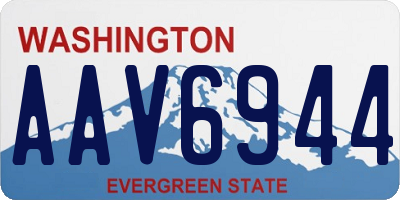 WA license plate AAV6944
