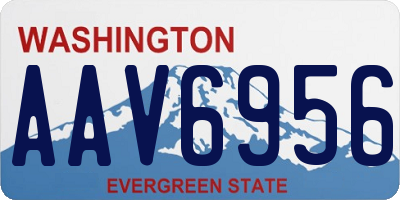 WA license plate AAV6956