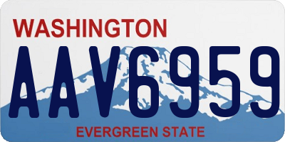 WA license plate AAV6959