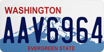 WA license plate AAV6964