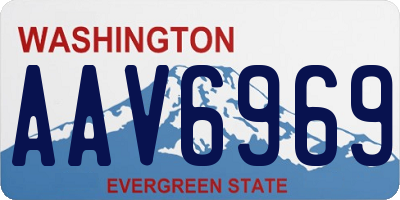 WA license plate AAV6969