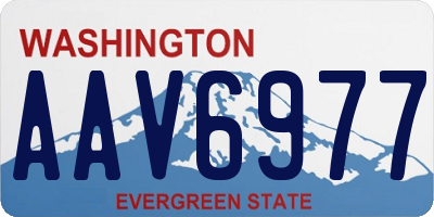 WA license plate AAV6977