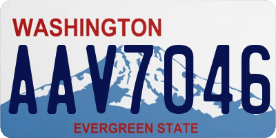WA license plate AAV7046