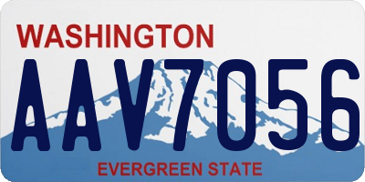 WA license plate AAV7056
