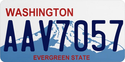 WA license plate AAV7057