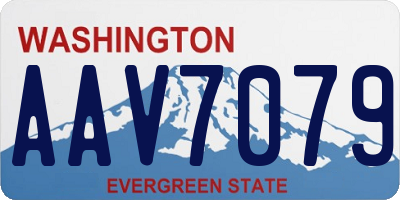 WA license plate AAV7079