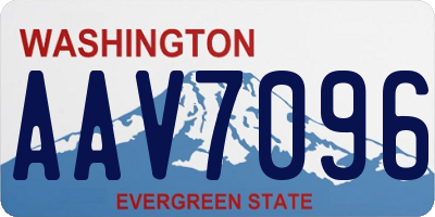 WA license plate AAV7096