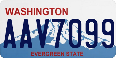 WA license plate AAV7099