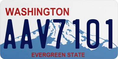 WA license plate AAV7101