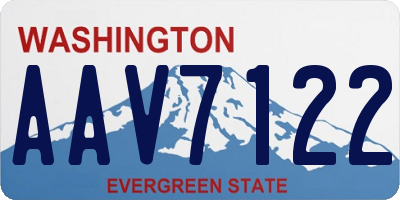 WA license plate AAV7122