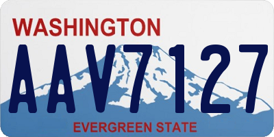 WA license plate AAV7127