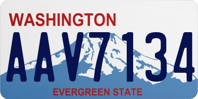 WA license plate AAV7134