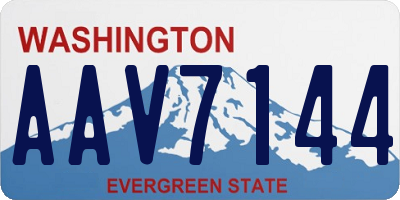 WA license plate AAV7144