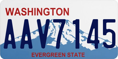 WA license plate AAV7145