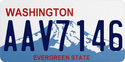 WA license plate AAV7146