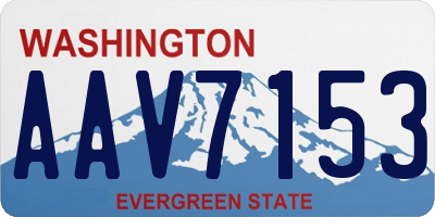 WA license plate AAV7153
