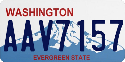WA license plate AAV7157