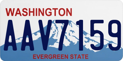 WA license plate AAV7159