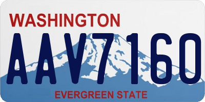 WA license plate AAV7160