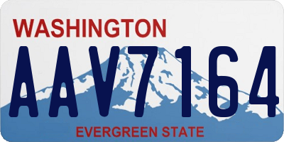 WA license plate AAV7164