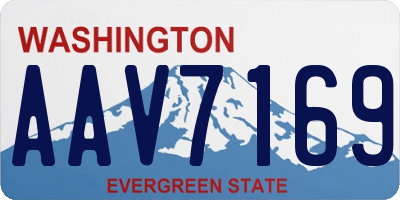 WA license plate AAV7169