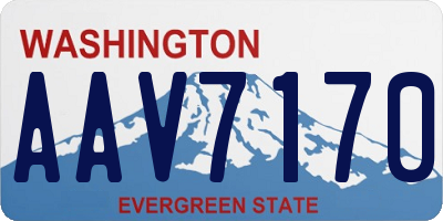 WA license plate AAV7170