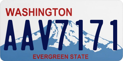 WA license plate AAV7171