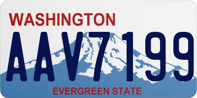 WA license plate AAV7199