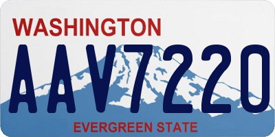 WA license plate AAV7220