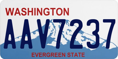 WA license plate AAV7237