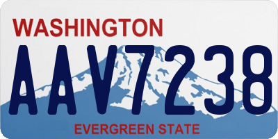 WA license plate AAV7238