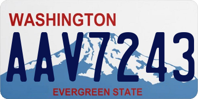 WA license plate AAV7243