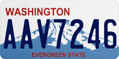 WA license plate AAV7246