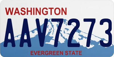 WA license plate AAV7273