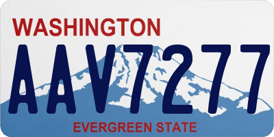 WA license plate AAV7277